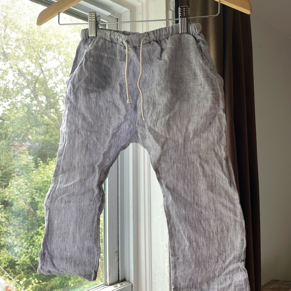The Linen Trouser in French Stripe